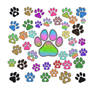 Glitter Paw Prints Set Of 53 Sublimation Bundle