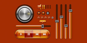 Music UI Kit For Web and Mobile Phones (PSD)