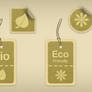 Eco-Friendly Tags And Stickers (PSD)