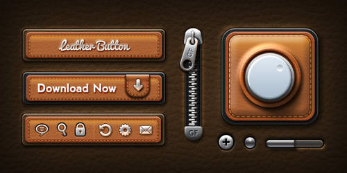 Leather UI Elements (PSD)