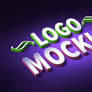 3D Logo And Text Effect Mockup (PSD)