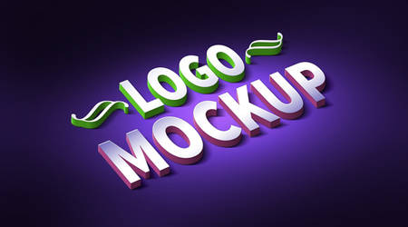 3D Logo And Text Effect Mockup (PSD)