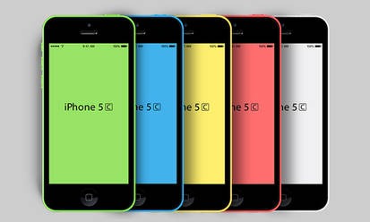 New iPhone 5C Mockup (PSD)