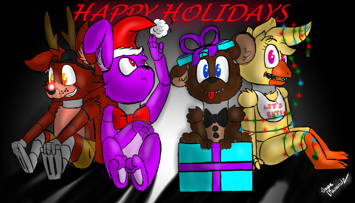 FNaF Holiday Picture/card by DragonDiamondz on DeviantArt