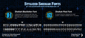 Breath of the Wild - Stylized Sheikah Fonts