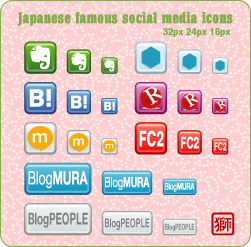 Japanese Famous Social Media Icons