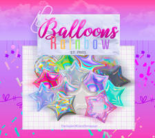 PNGS | BALLOONS RAINBOW | THESMILEOFGREY