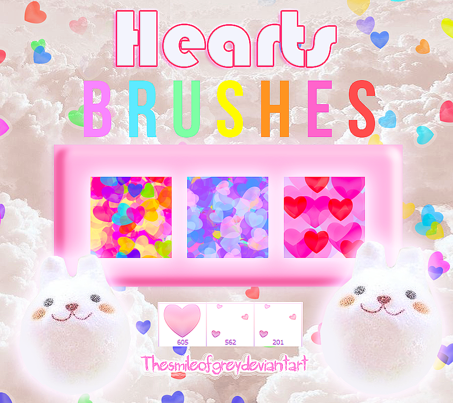 HEARTS BRUSHES by TheSmileOfGrey on DeviantArt