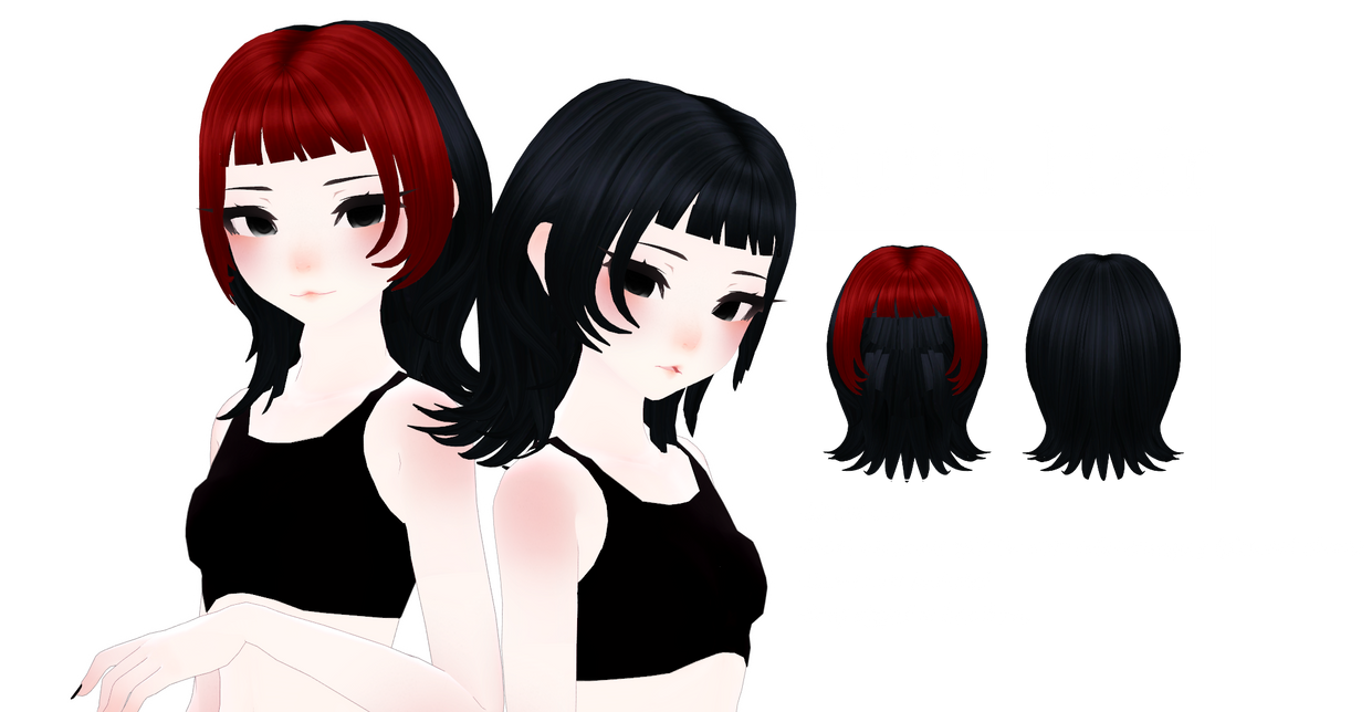 MMD Sims 4 - Bloodmoon Yujin Hair + Download by pachoom on DeviantArt