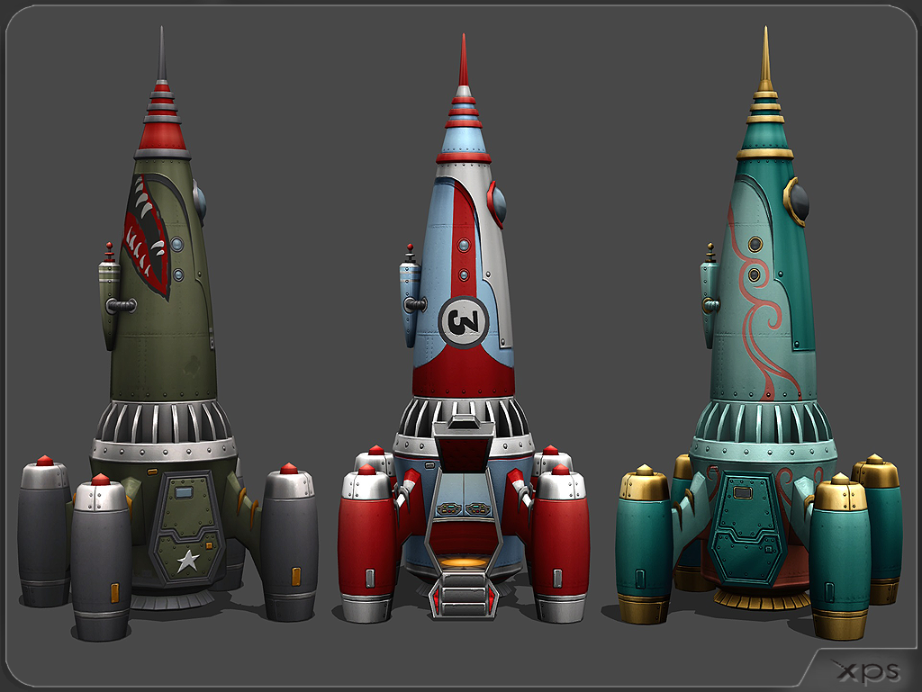 Rocketship Retro by aleksiszet by aleksiszet on DeviantArt