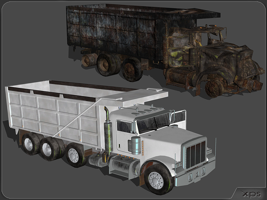 Dump Truck (whole and burnt) by aleksiszet by aleksiszet on DeviantArt