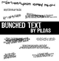 Bunched text