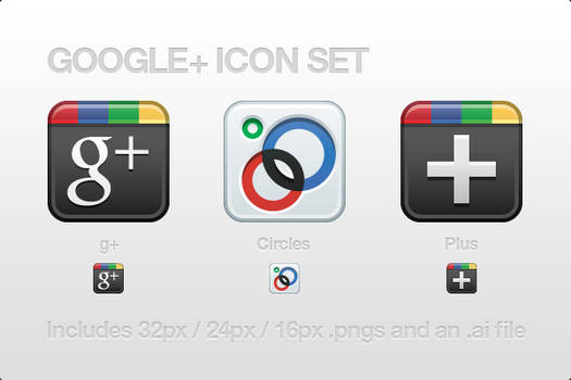 Google+ Icon Set