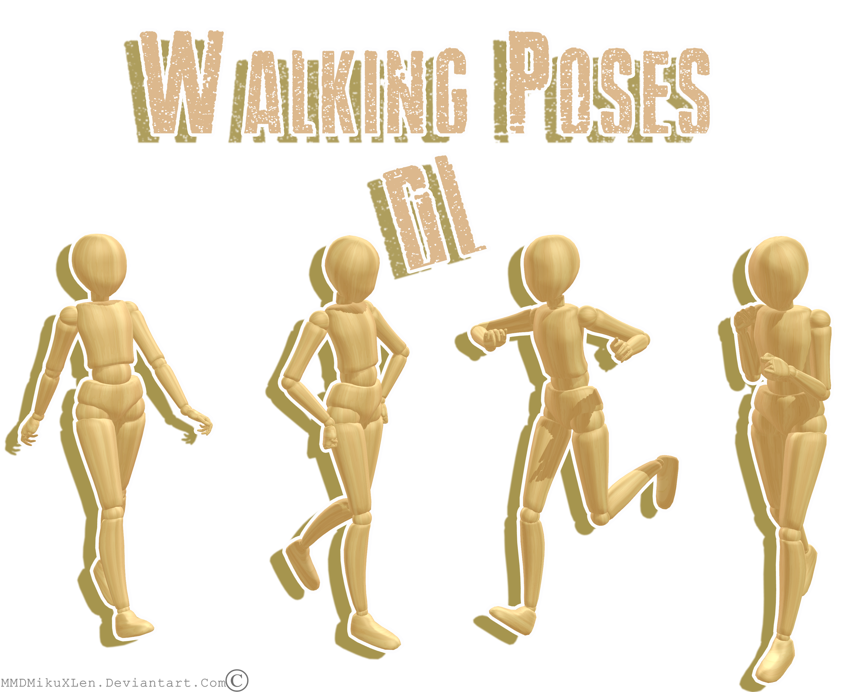 .:: MMD Walking pose pack ::. DL