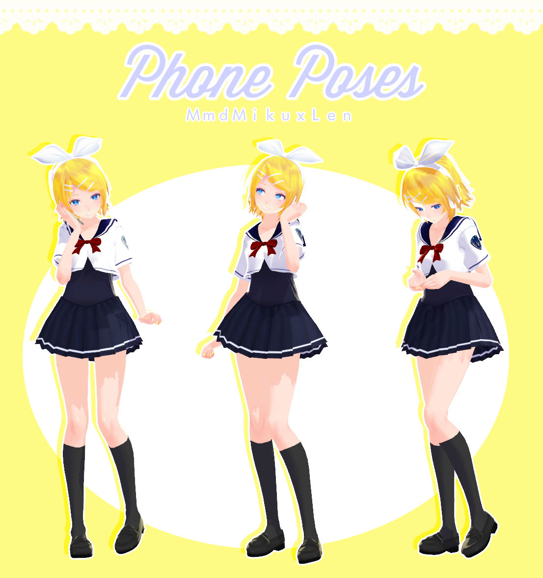 MMD - Phone Poses [DL] by MMDMikuxLen on DeviantArt