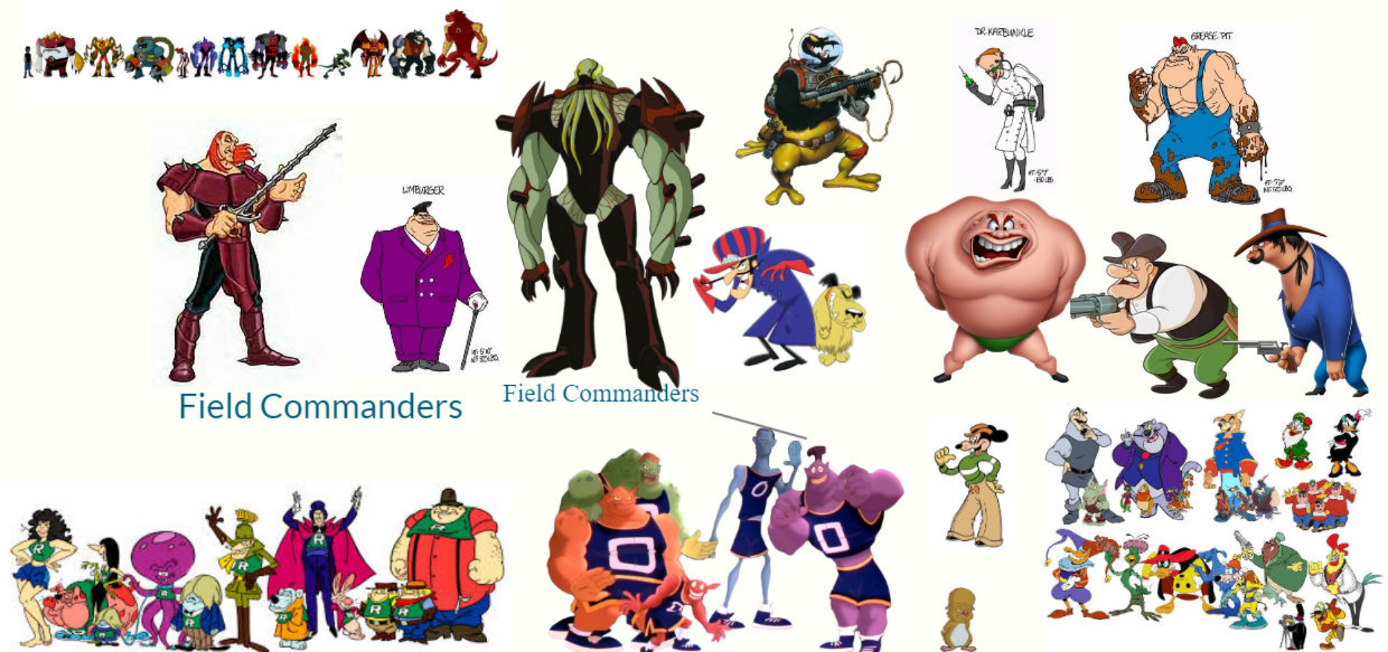Cartoon All Stars Attack squads B and C by Gojira012 on DeviantArt