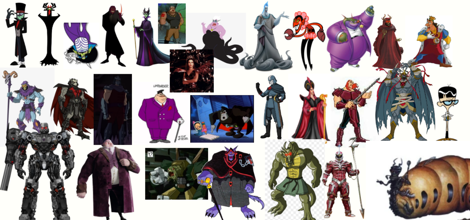 Cartoon All Stars Heads of the Evil Table by Gojira012 on DeviantArt