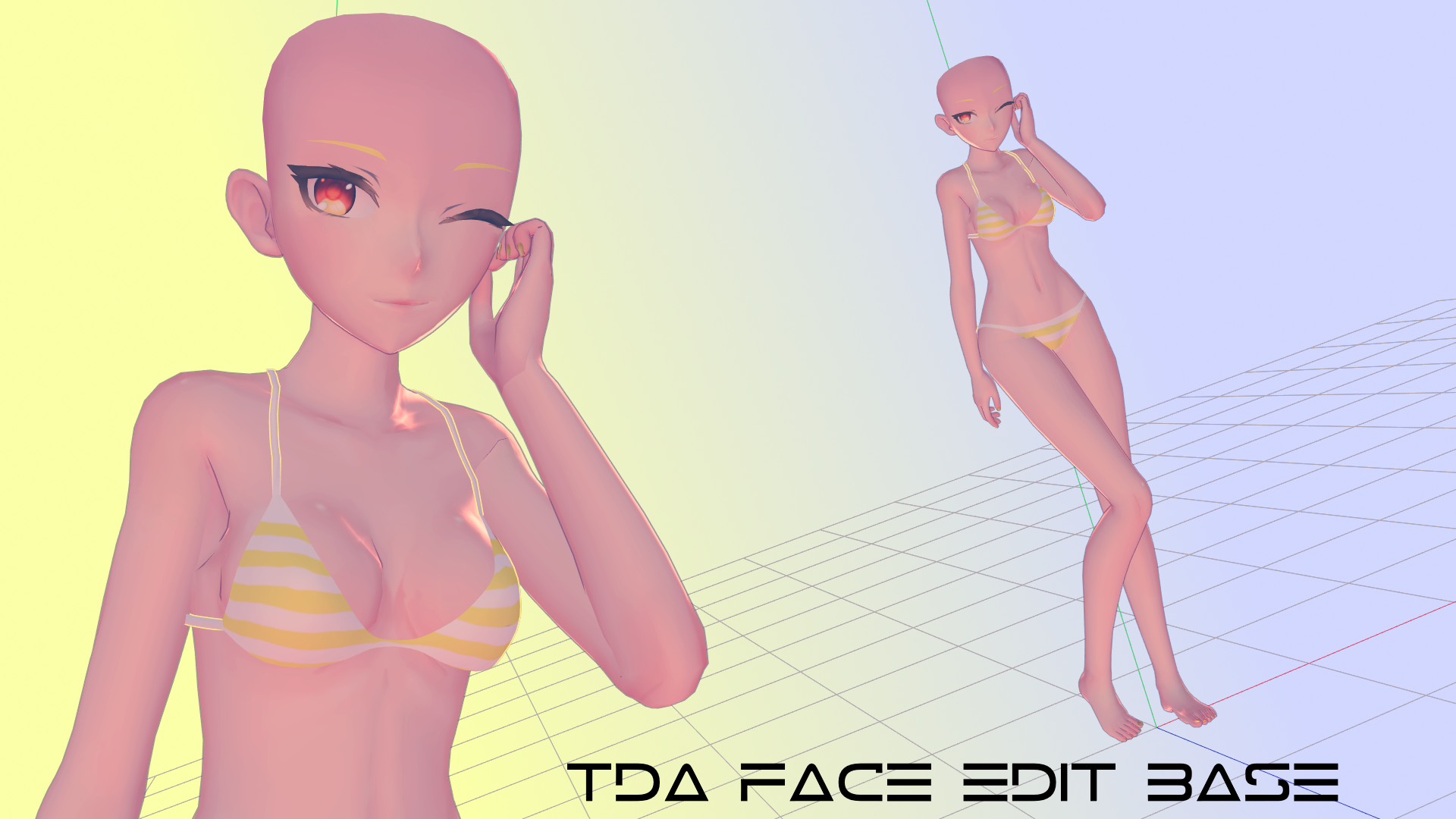 |MMD|PMX|BASE|TDA Face Edit Base