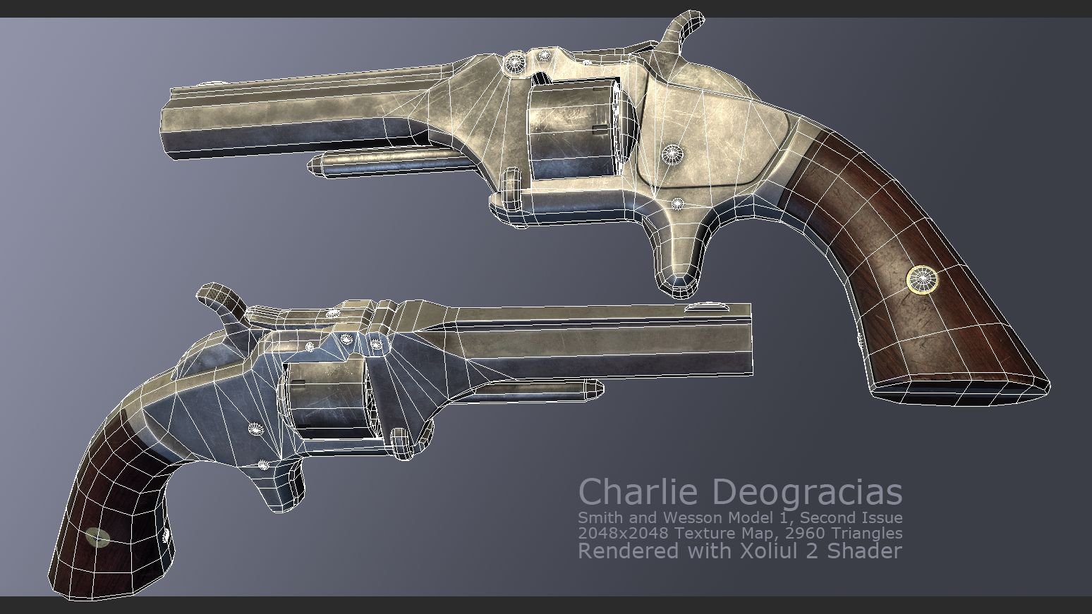 Smith and Wesson Model 1 Wireframe