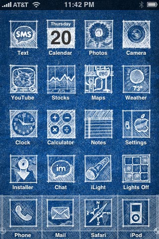 iPhone theme: Blueprint