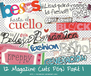 12 Magazine Cuts PNG Part 1