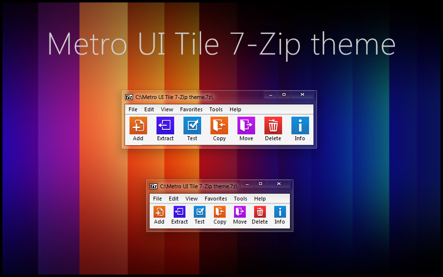 Metro UI Tile 7-Zip theme