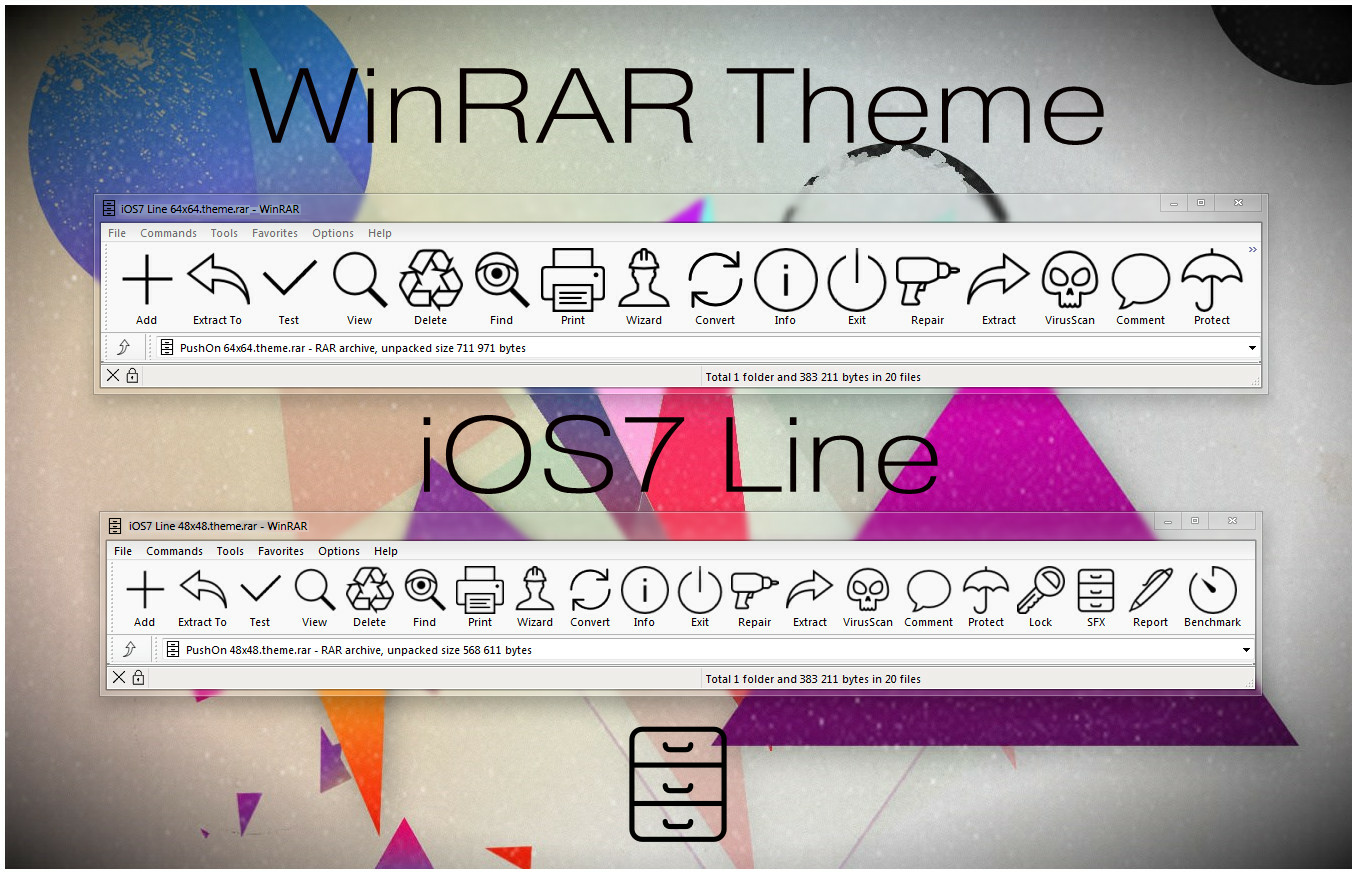 iOS7 Line WinRAR theme