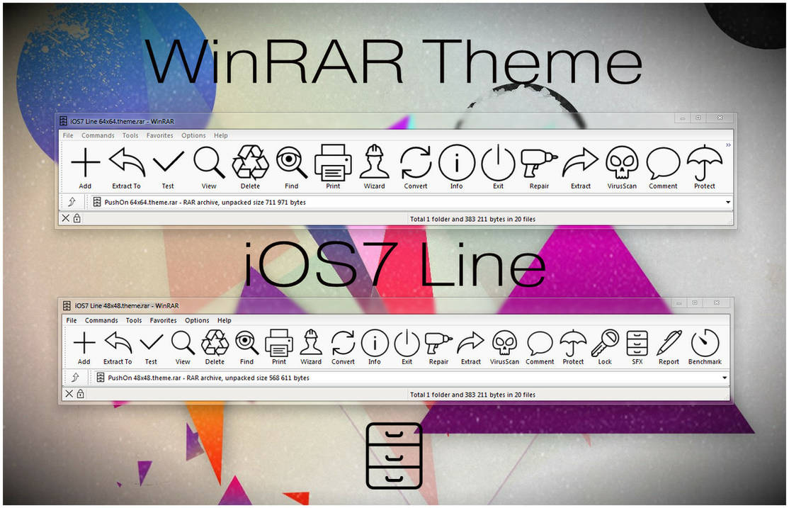 iOS7 Line WinRAR theme by alexgal23 on DeviantArt