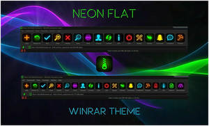 Neon Flat WinRAR theme