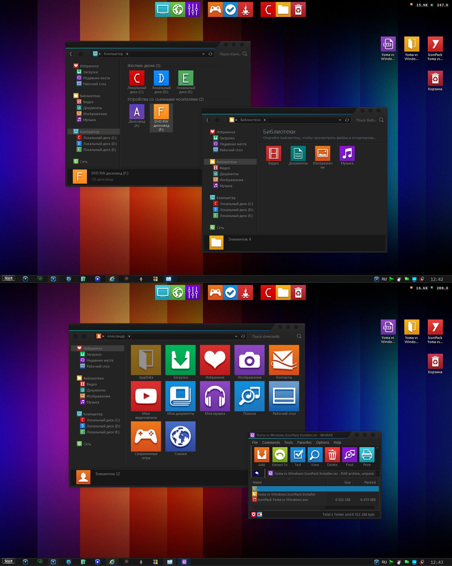Yoma vs Windows IconPack Installer