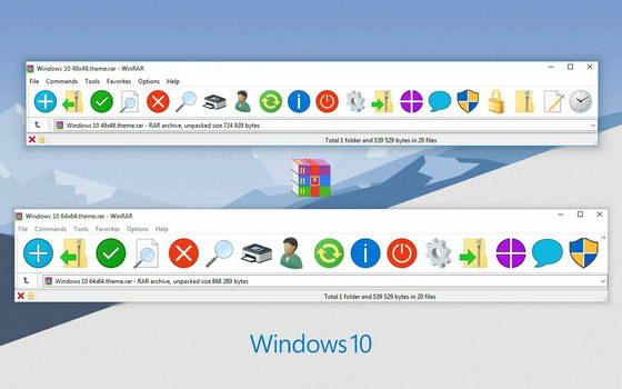 Windows 10 WinRAR theme