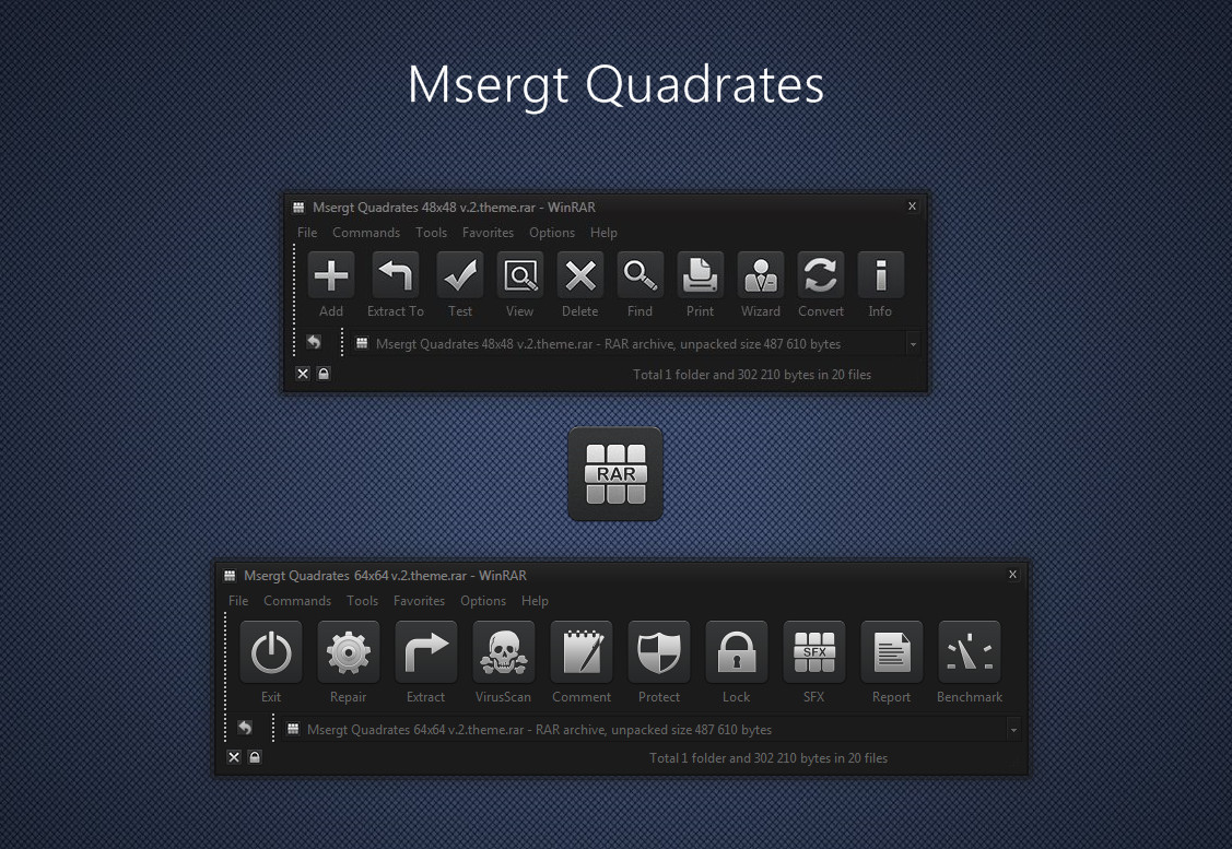 Msergt Quadrates v.2 WinRAR theme