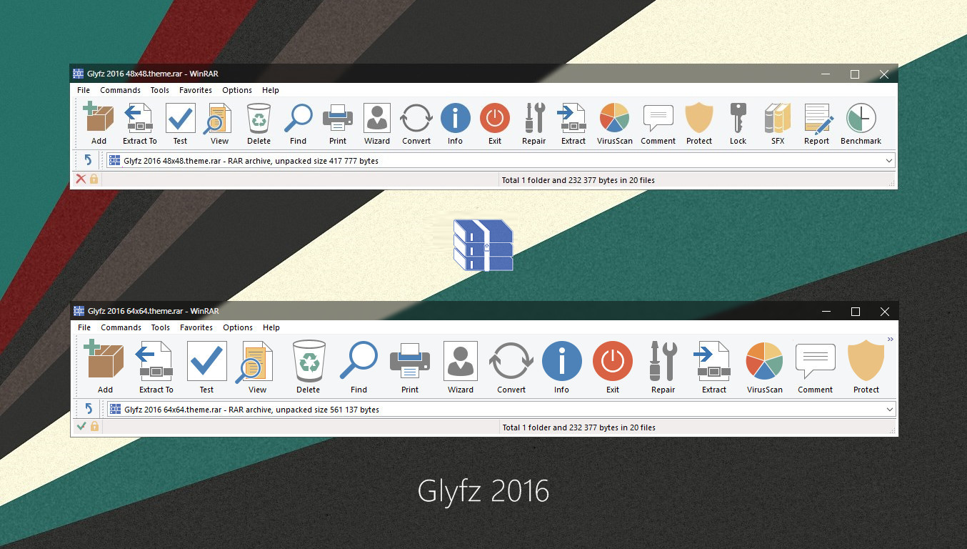 Glyfz 2016 WinRAR theme