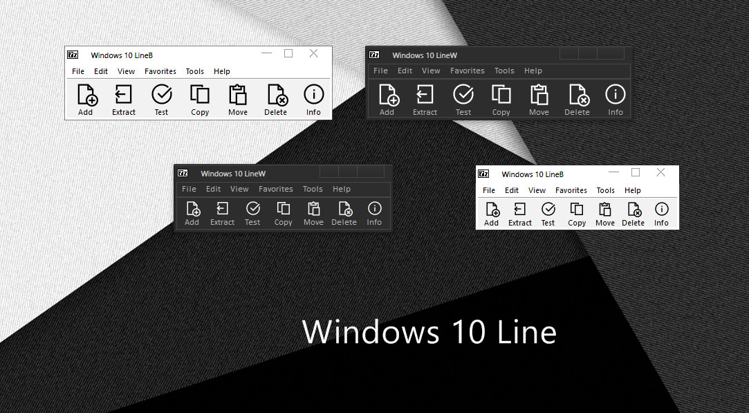 Windows 10 Line 7-Zip theme