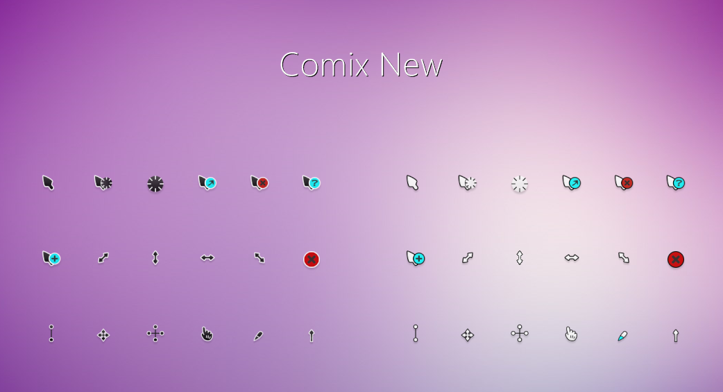 Comix New Cursors by alexgal23 on DeviantArt