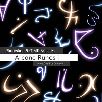 Arcane Runes Photoshop and GIMP Brushes