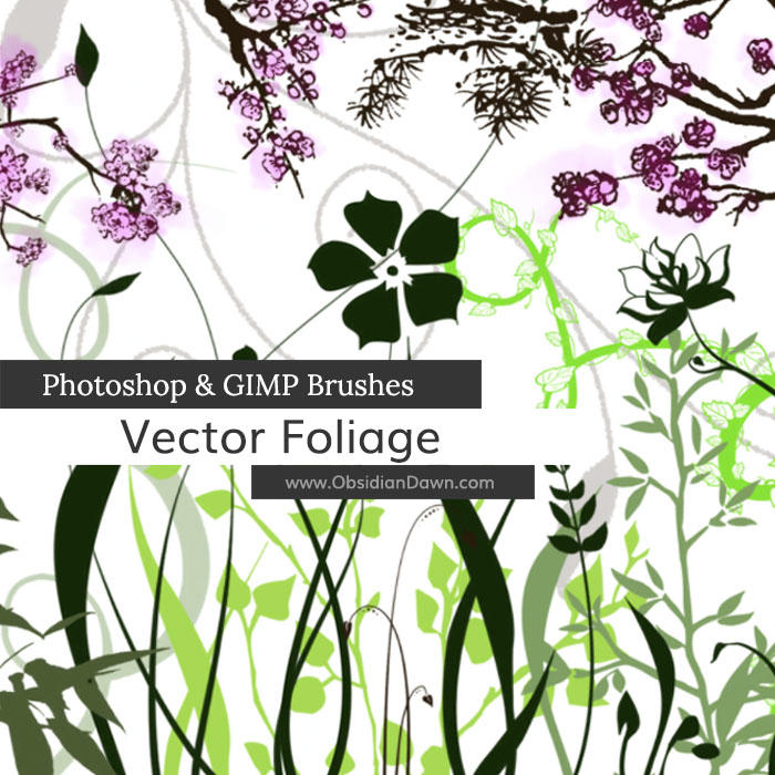 vector foliage plants photoshop and