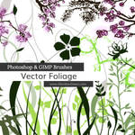 Vector Foliage-Plants Photoshop and GIMP Brushes by redheadstock