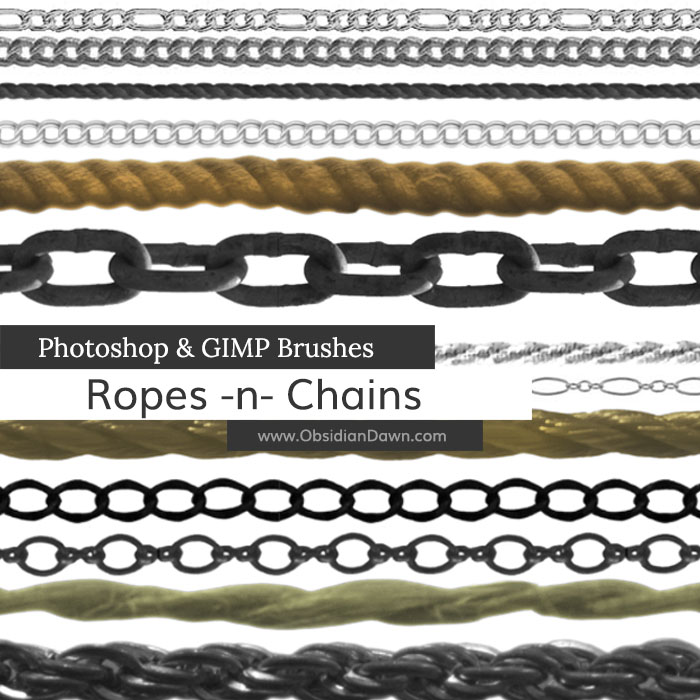 Ropes -n- Chains Photoshop and GIMP Brushes