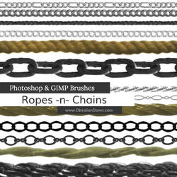 Ropes -n- Chains Photoshop and GIMP Brushes