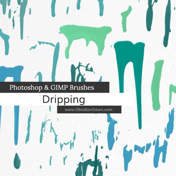 Dripping Photoshop and GIMP Brushes