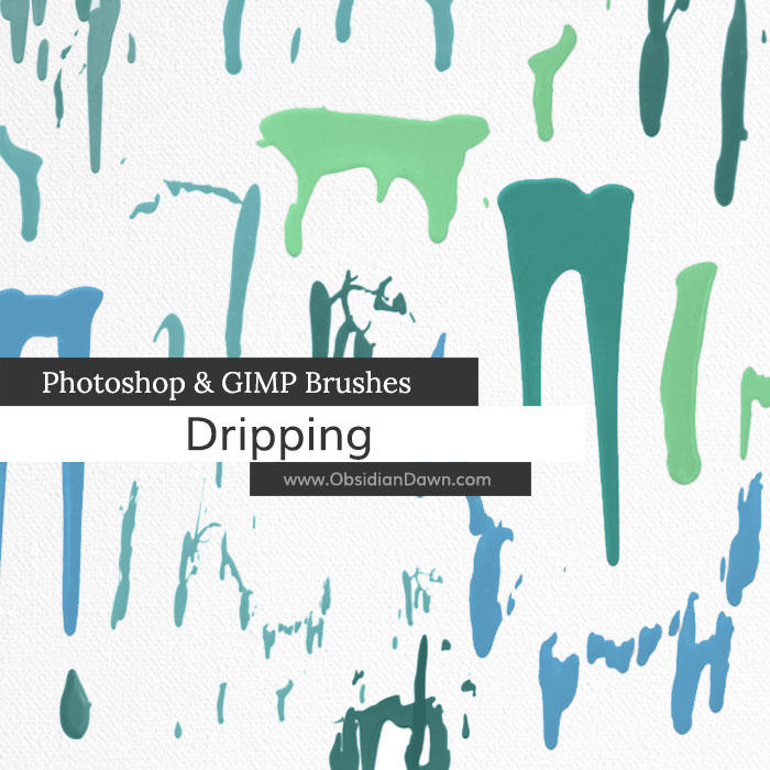 dripping photoshop and gimp brushes by