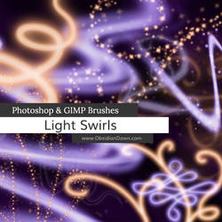 Light Swirls Photoshop and GIMP Brushes