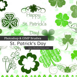 St. Patrick's Day Photoshop and GIMP Brushes