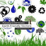 Earth Friendly Vectors Photoshop and GIMP Brushes by redheadstock