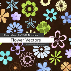 Flower Vectors Photoshop and GIMP Brushes