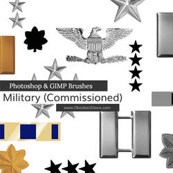 US Military Ranks I Photoshop and GIMP Brushes