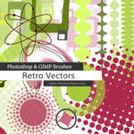Retro Vectors Photoshop and GIMP Brushes by redheadstock
