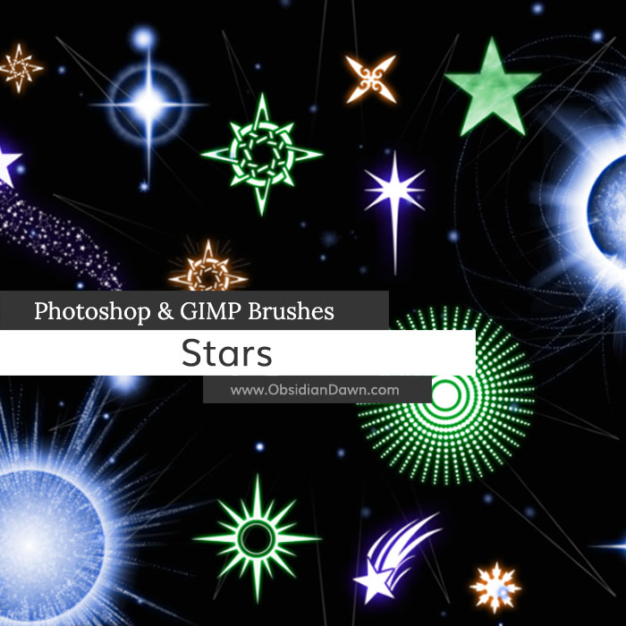 Stars Photoshop and GIMP Brushes