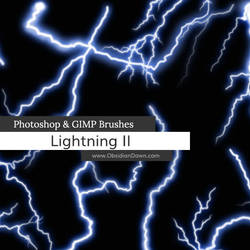 Lightning II Photoshop and GIMP Brushes